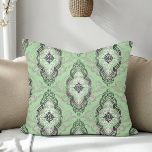 Almofada Cor damasco Elegante Moderna Verde