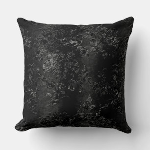 Almofada Cor damasco Floral Preto da Vintage Francesa