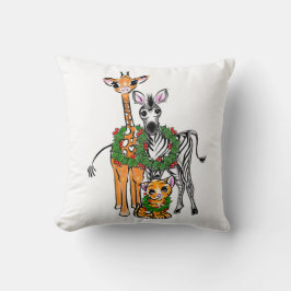 Almofada Cor-de-água da Girafa Zebra Zebra, Feriado, Feriad