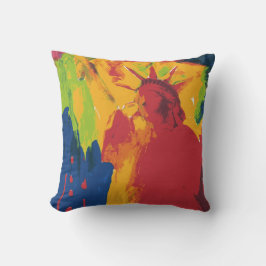 Almofada Cor de Água Moderna Senhora Liberdade