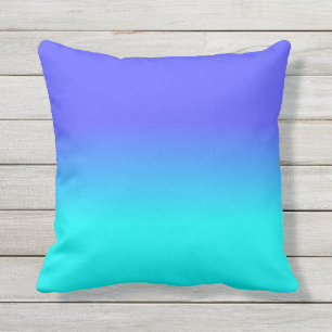 Almofada Cor de néon azul e brilhante de néon F da másca