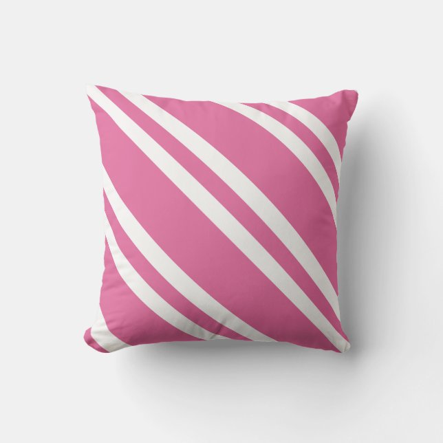 Almofada Cor-de-rosa e branco de fuchsia (Frente)