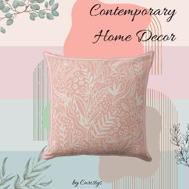 Almofada Cor-de-rosa embutido contemporâneo com Travesseiro