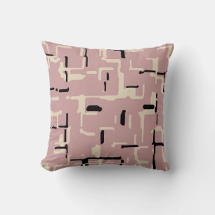 Almofada Cor-de-rosa preto bege moderno