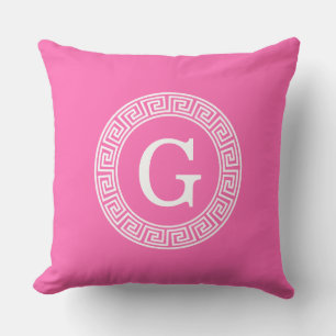 Almofada Cor-de-rosa-quente 2 Whats - Quadro-chave grego -