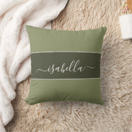 Almofada Cor de Tendência - Travesseiro decorativo de Nome