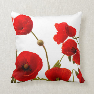 Almofada Cor Personalizada das Flores Vermelhas de Verão