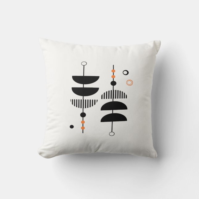 Almofada COR PERSONALIZADA - Impressão moderno de Meio sécu (Frente)