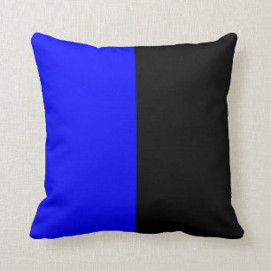 Almofada Cor rachada preta e do azul