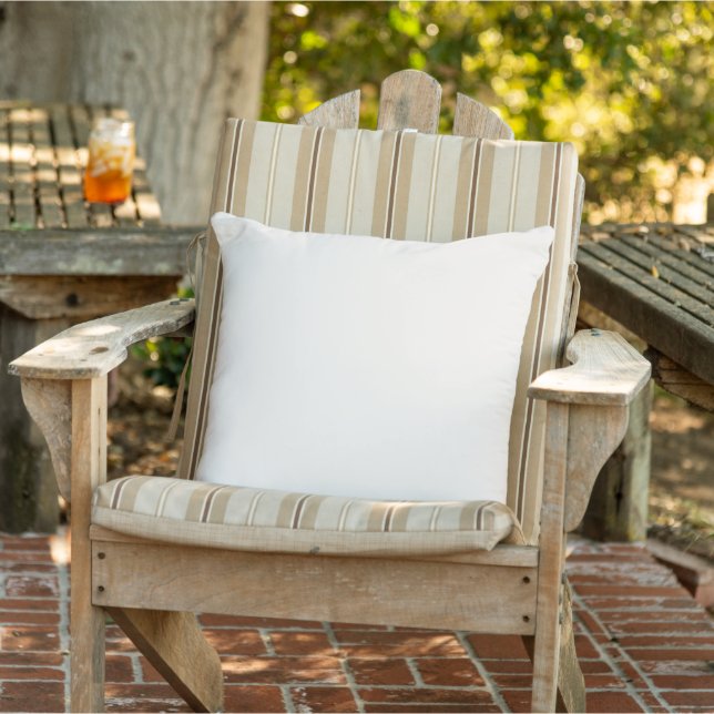 Almofada Cor Sólida Floral Creme Branco (Cadeira)