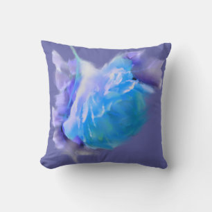Almofada Cor Sólida Muito Peri   rosa azul-aquarela