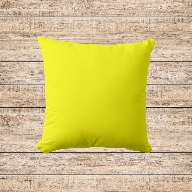 Almofada Cor Sólida Neon Amarelo (Criador carregado)