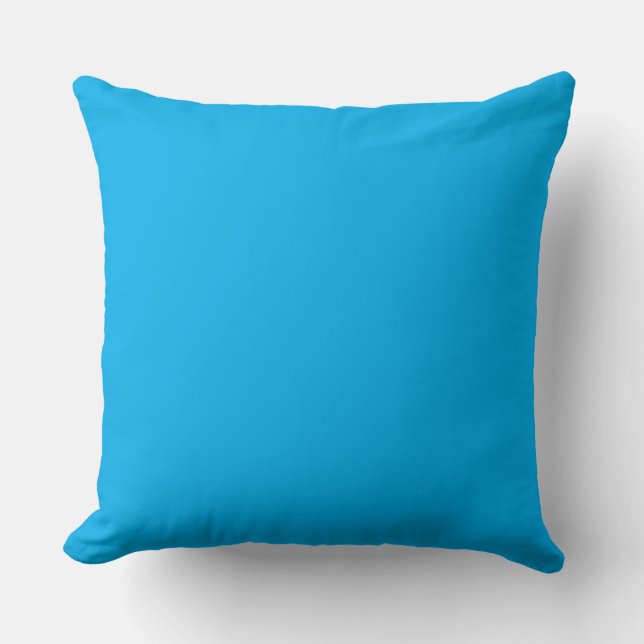 Almofada Cor Sólida Oceano Azul, Moderno, Simples, Tendênci (Frente)