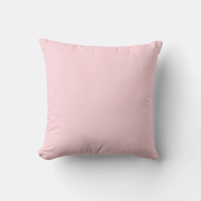 Almofada Cor sólida rosa pastel (Frente)