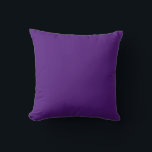 Almofada Cor Sólida Roxa Real<br><div class="desc">Travesseiro decorativo de Cor Sólida Roxo Simples</div>