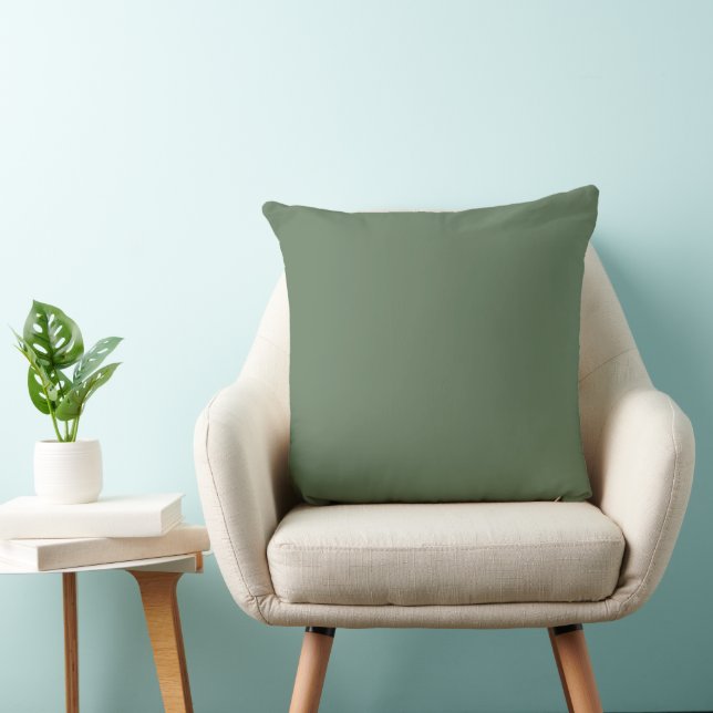 Almofada Cor Sólida Verde Mínima Moderna (Cadeira)