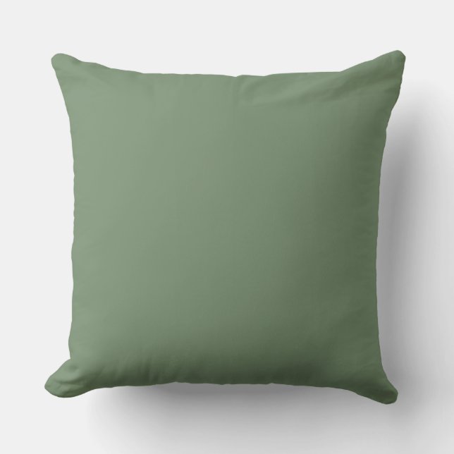 Almofada Cor Sólida Verde Suave, Simples, Moderna, Tendênci (Frente)