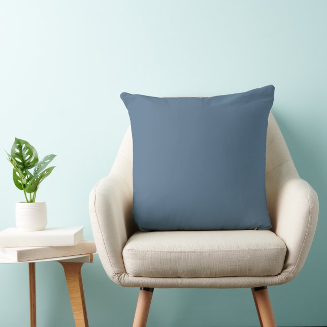 Almofada Cor Sólido Azul Mínima Moderna (Cadeira)