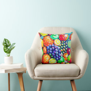 Almofada Cor Vibrante das Frutas. Comprar Agora
