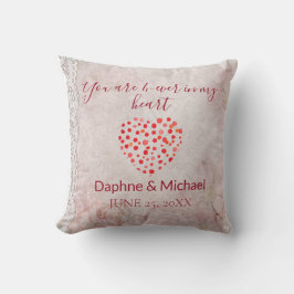 Almofada Coração Chic Simples Moderno Rosa Elegante