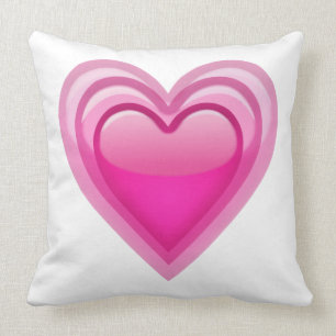 Almofada Coração cor-de-rosa crescente - Emoji