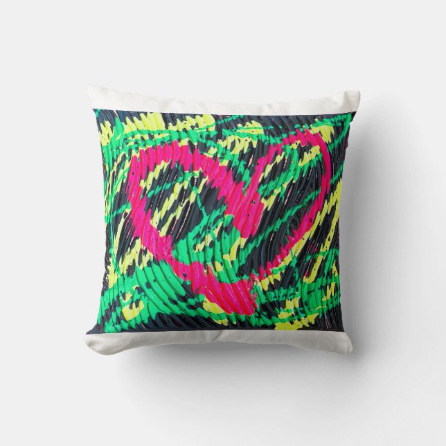Almofada Coração de Abstrato de Arte de Cushion (Frente)