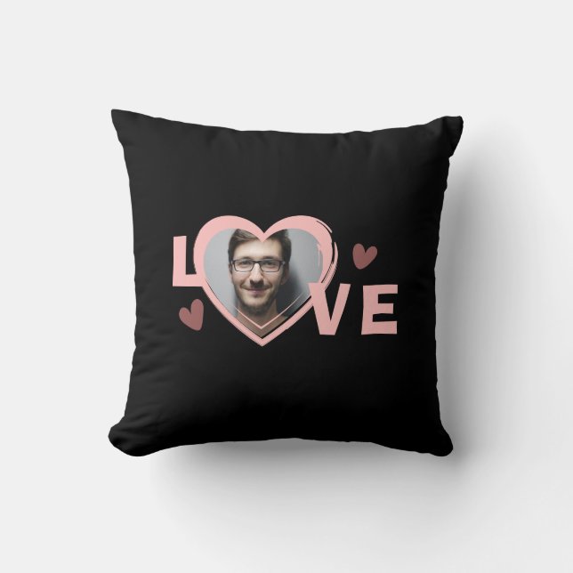 Almofada Coração de Amor Personalizado Moderno (Frente)