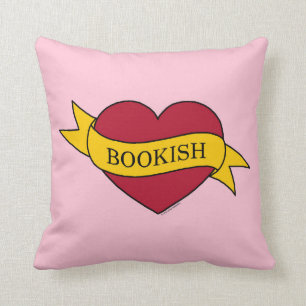 Almofada Coração de Bookish Cor-de-Fita Amarelo