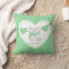Almofada Coração de Nome de Pequeno Hamster Bonito
