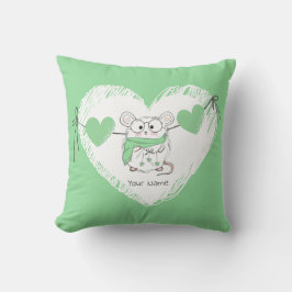 Almofada Coração de Nome de Pequeno Hamster Bonito