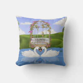 Almofada Coração dos Cisnes