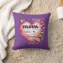Almofada Coração Floral Dia das Mães - Ela Vai Amar