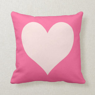 Almofada Coração Rosa e Mistura Rosa