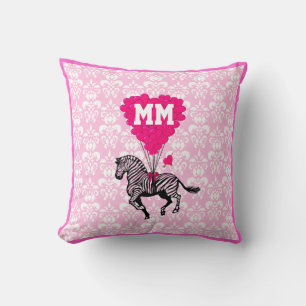 Almofada Coração rosa romântico personalizado