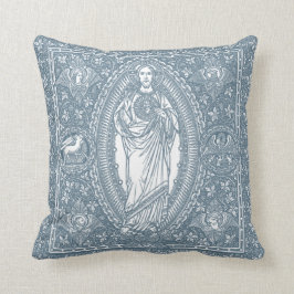 Almofada Coração Sagrado de Jesus Branco Elegante