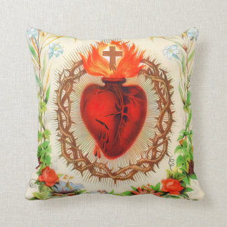 Almofada Coração Sagrado de Jesus Vintage A- 092621