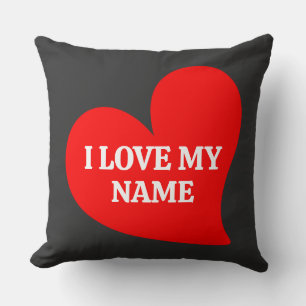 ALMOFADA CORAÇÃO VERMELHO NA MODA EU AMO MEU VALENTINE ROMÂ