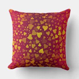 Almofada Corações Caindo Dourado