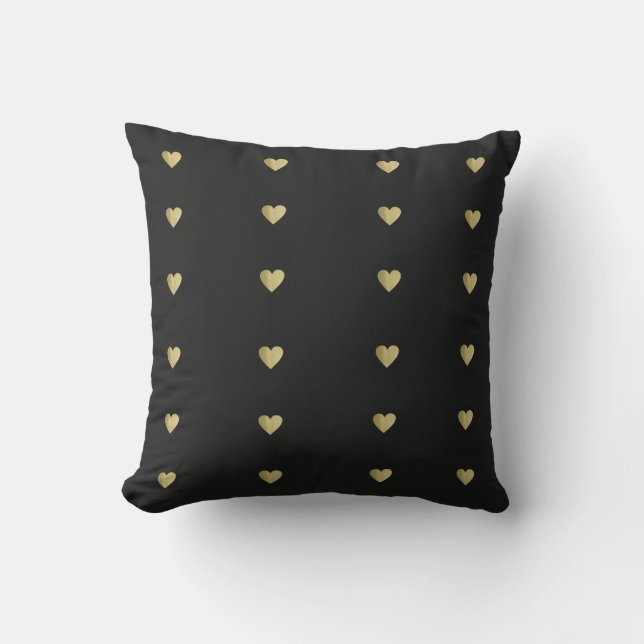Almofada corações de amor ouro falsa (Frente)