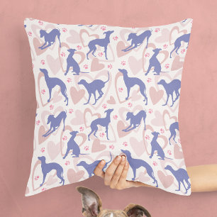 Almofada Corações de Greyhound Italiano Pws Periwinkle Patt