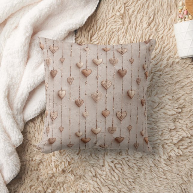Almofada Corações de Renda Vintage (Cobertor)