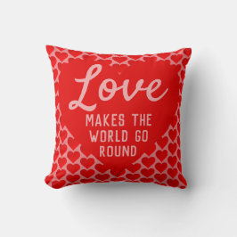 Almofada Corações do Amor - O Amor Faz O Mundo Voltar
