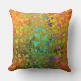 Almofada Corações em queda laranja