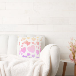 Almofada Corações Flutuantes em Aquarela (Personalizável)