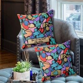 ALMOFADA CORAÇÕES NEUROGRÁFICAS CORES DIGITAIS