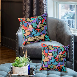 ALMOFADA CORAÇÕES NEUROGRÁFICAS CORES DIGITAIS