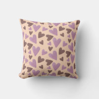 Corações Rosa Chocolate Aquarela à Mão