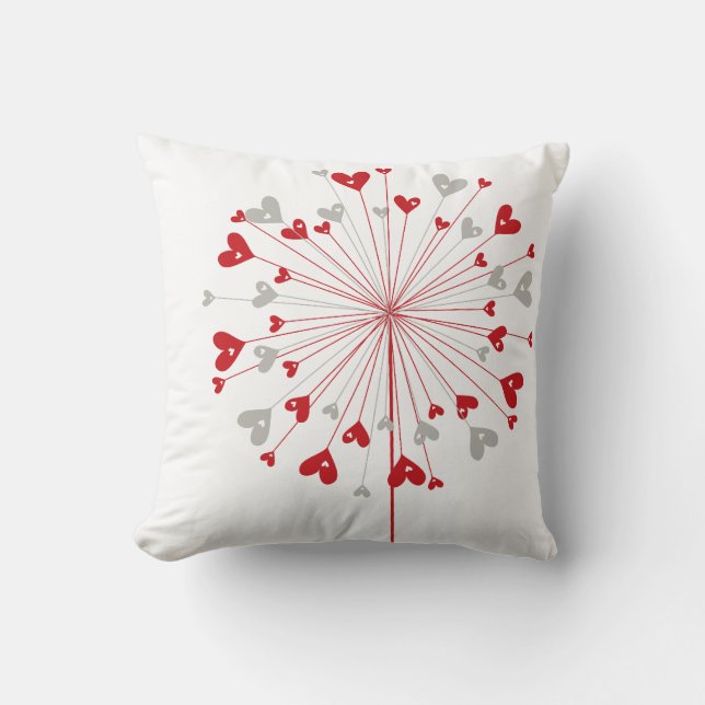 Almofada Corações Vermelhos, Dandelion, Amor Cushion Whimsi (Frente)
