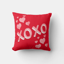 Almofada Corações XOXO em Vermelho