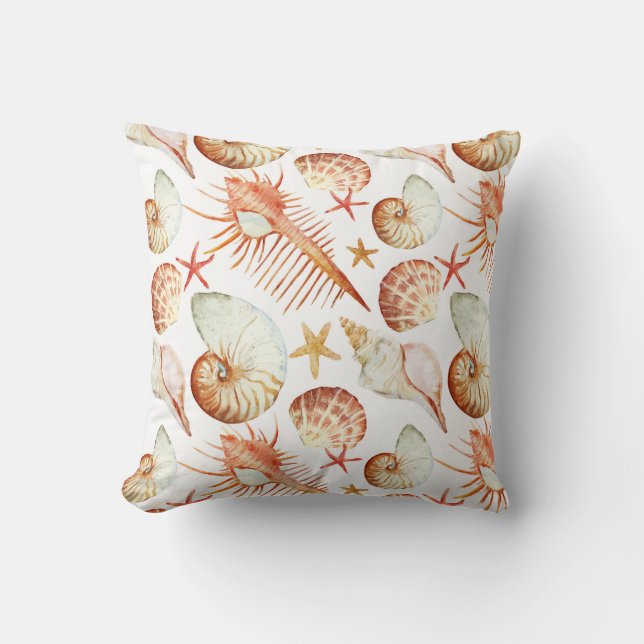 Almofada Coral com escudos e teste padrão dos caranguejos (Frente)